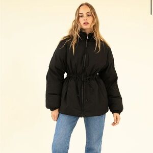 NWT The Sisterhood Cadence Puffer Coat Noir size small